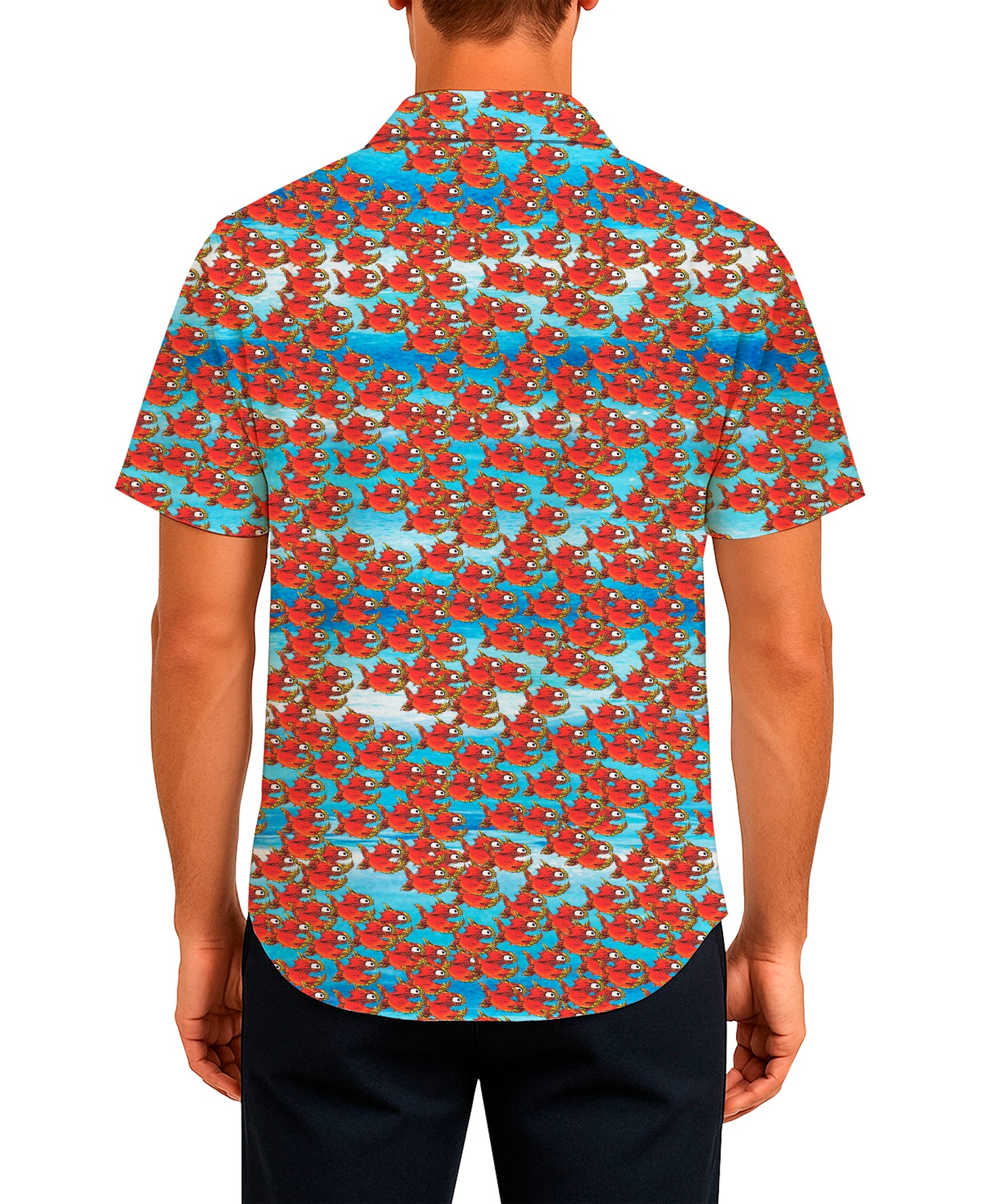 BUTTON-DOWN SHIRT -- SCHOOL OF PIRAÑAS