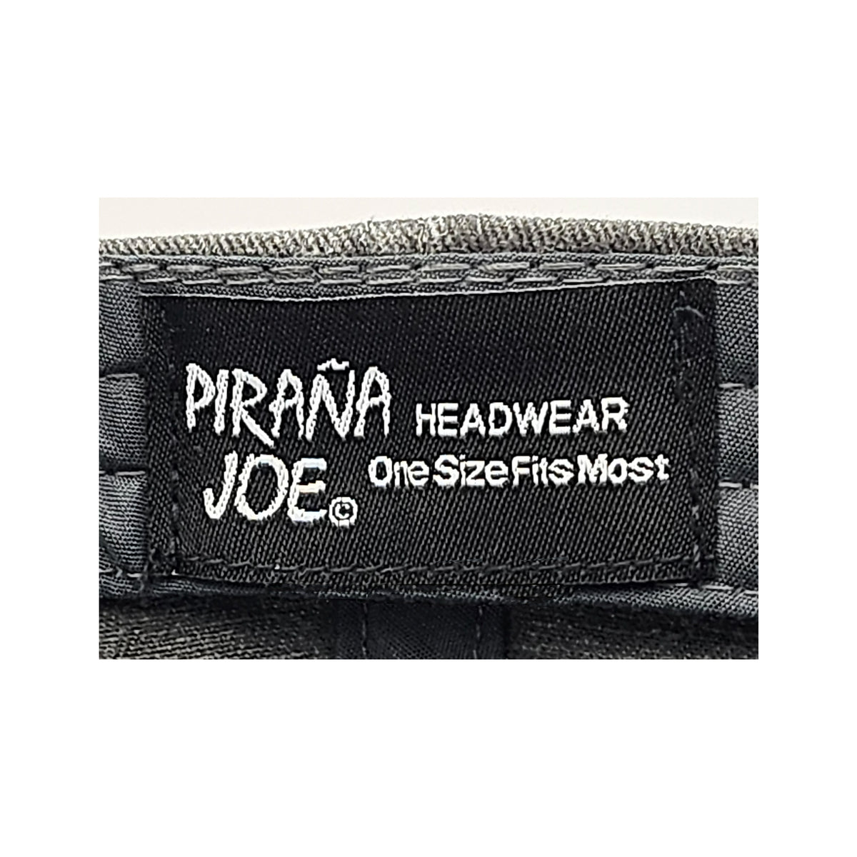 Piraña Joe Originals washed cap in black – inside label, one size fits most