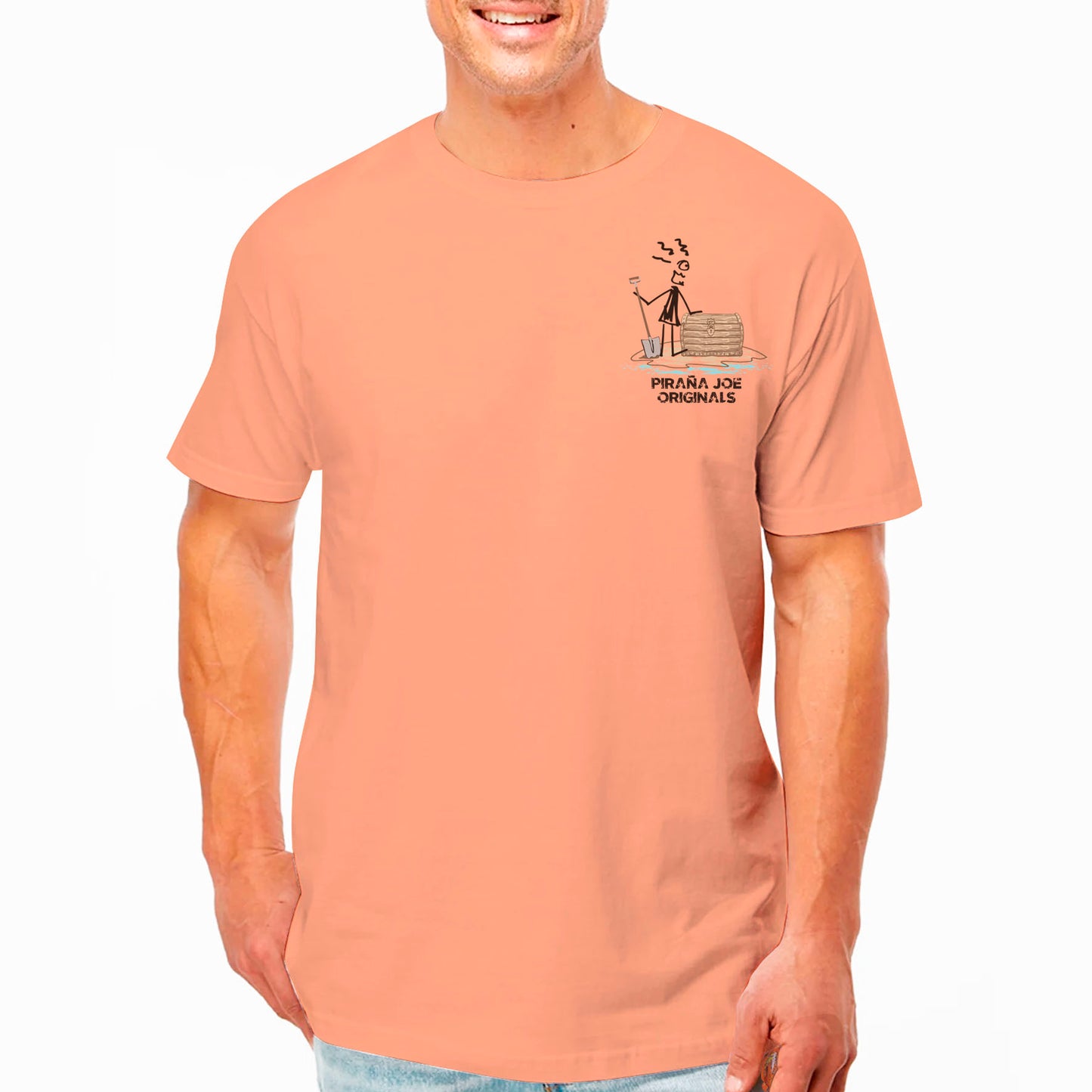 Garment Dye T-shirt Coral 20--02