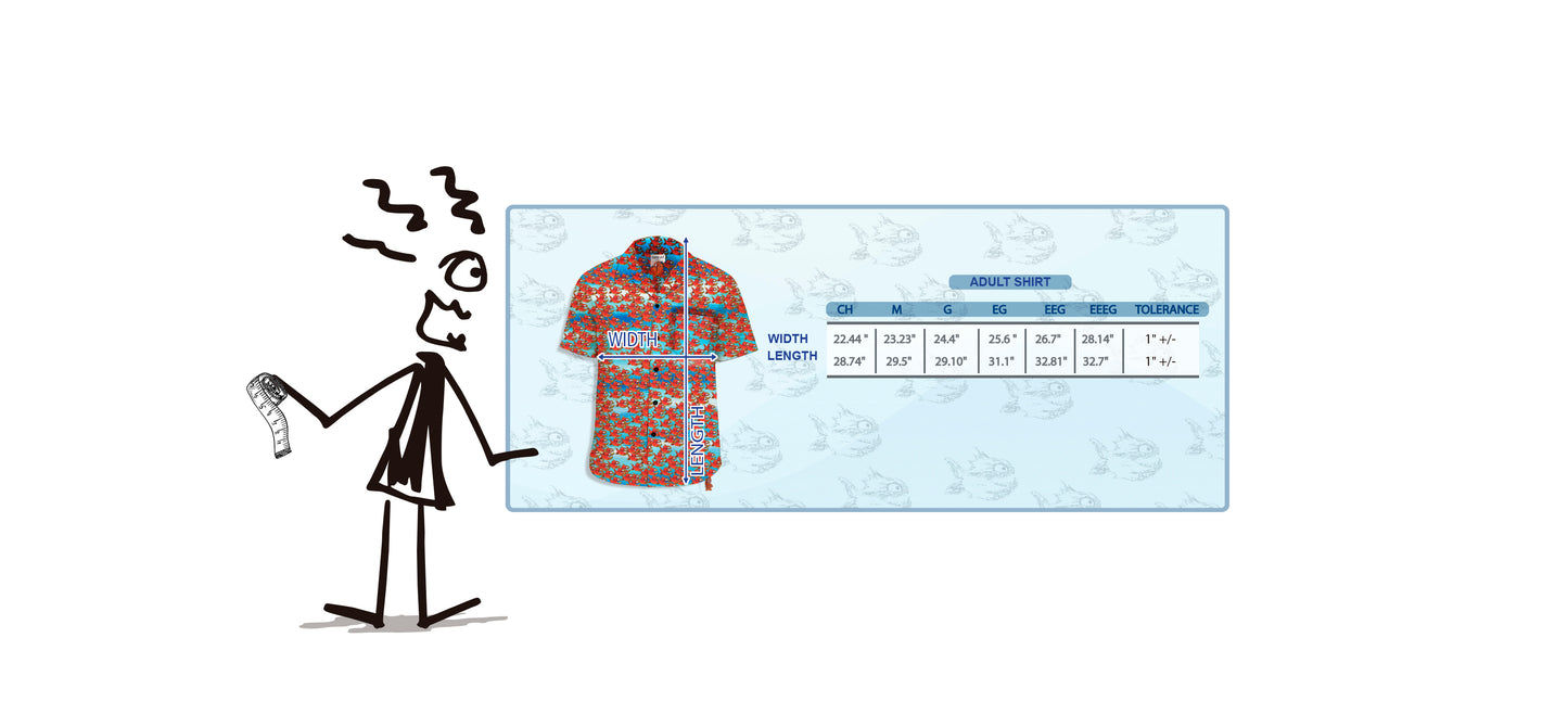 BUTTON-DOWN SHIRT -- SCHOOL OF PIRAÑAS