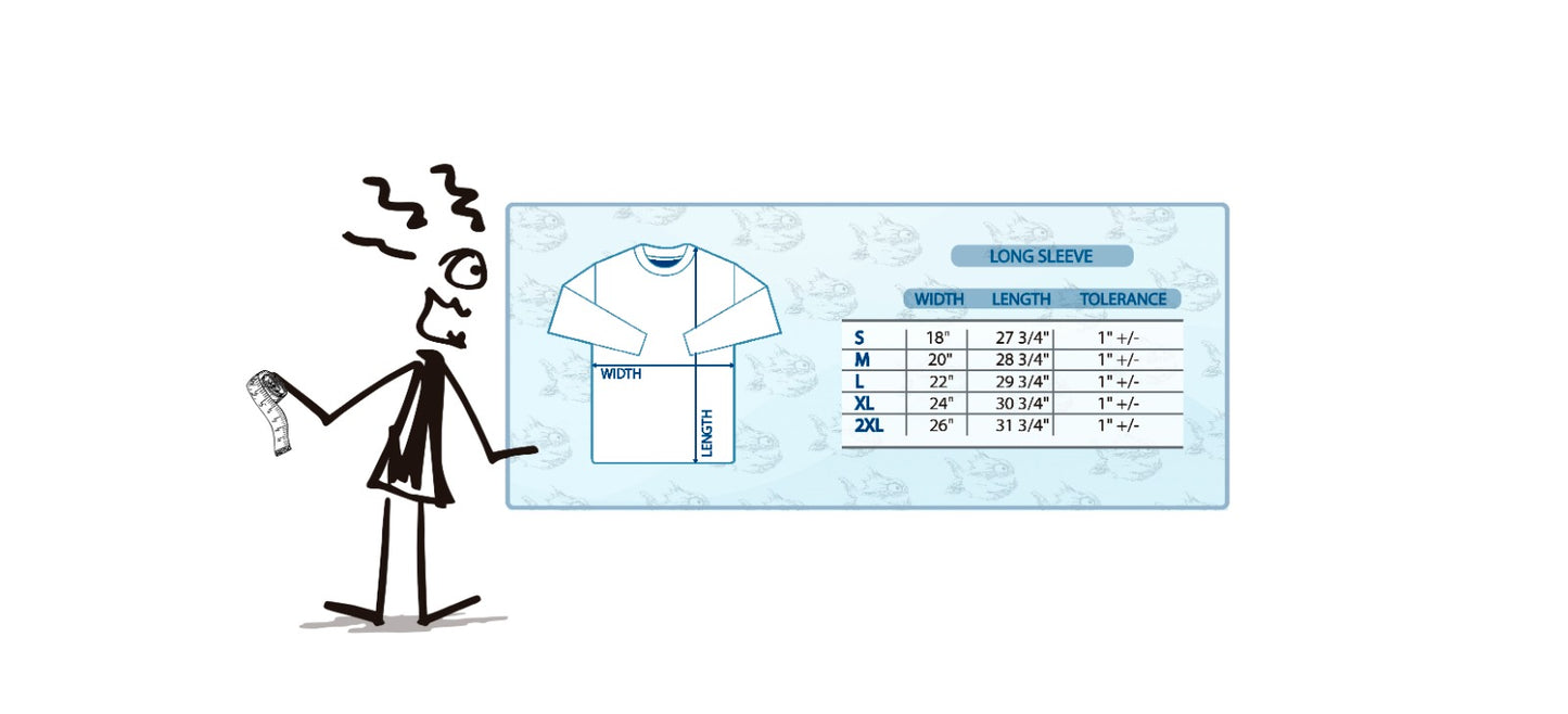 Classic Tee Blue Long Sleeve PJ Stamp