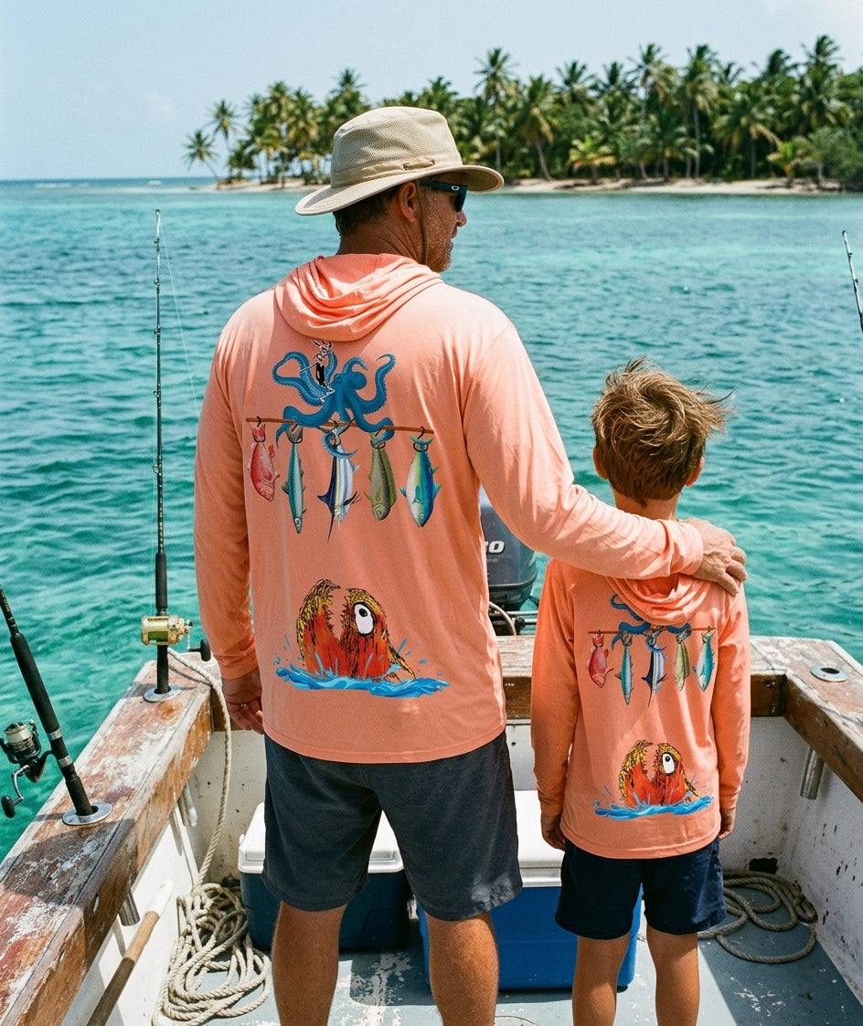 UPF 50+ Sun Hoodie Coral