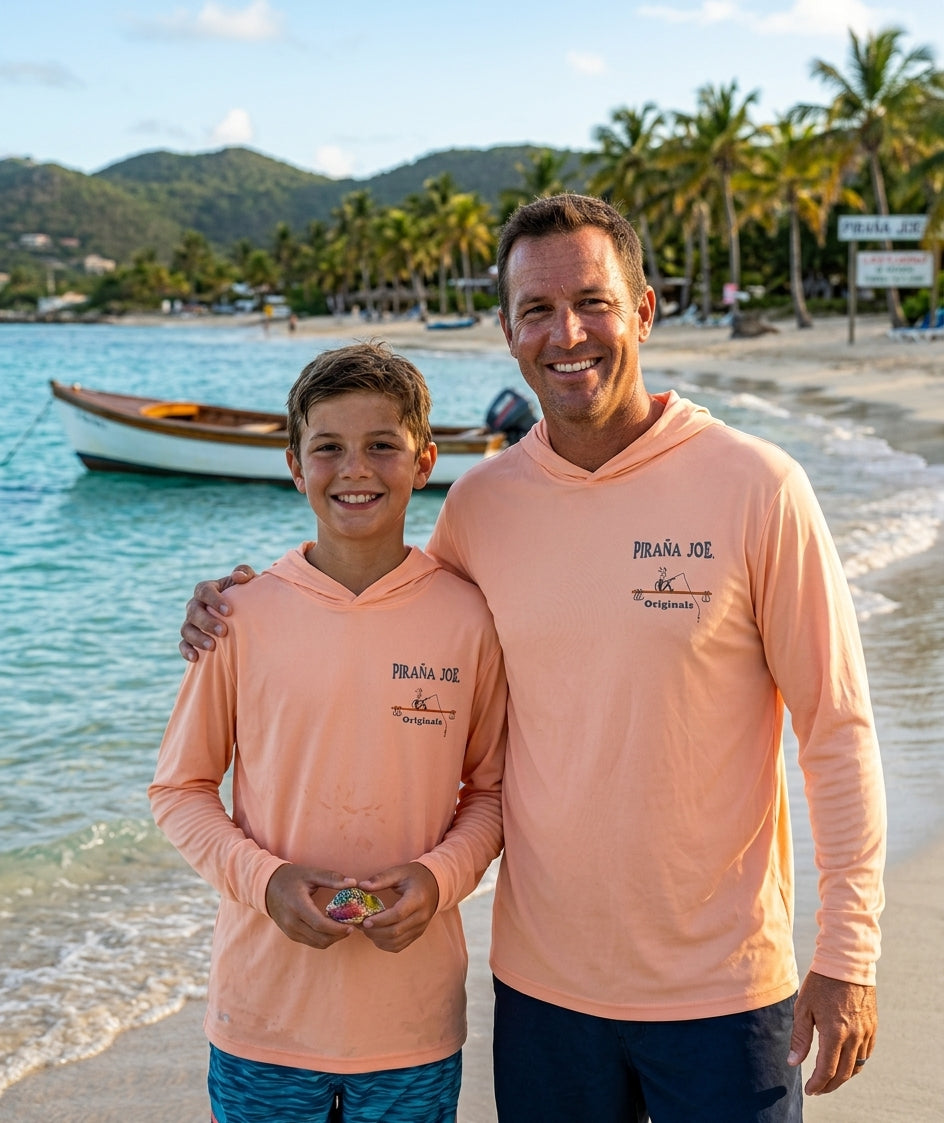 UPF 50+ Sun Hoodie Coral
