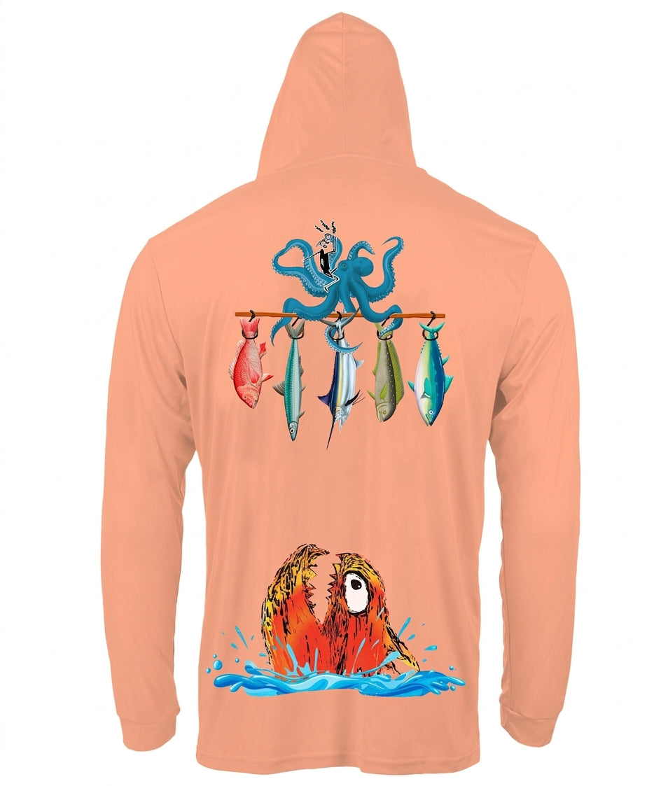 UPF 50+ Sun Hoodie Coral