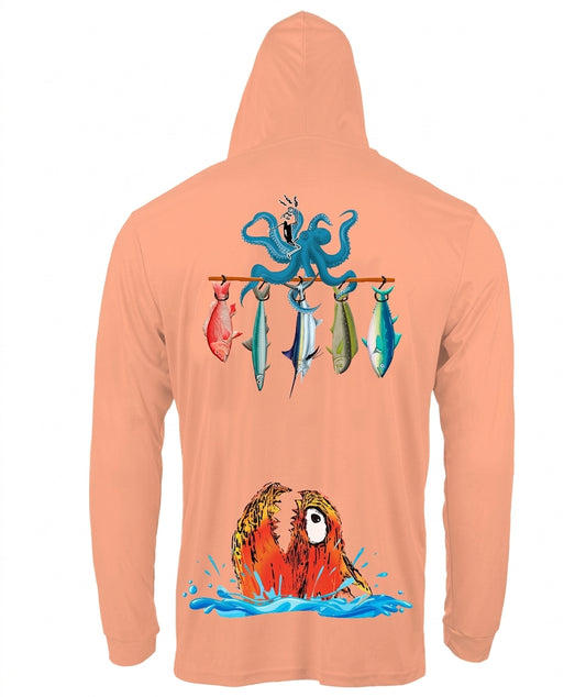 UPF 50+ Sun Hoodie Coral