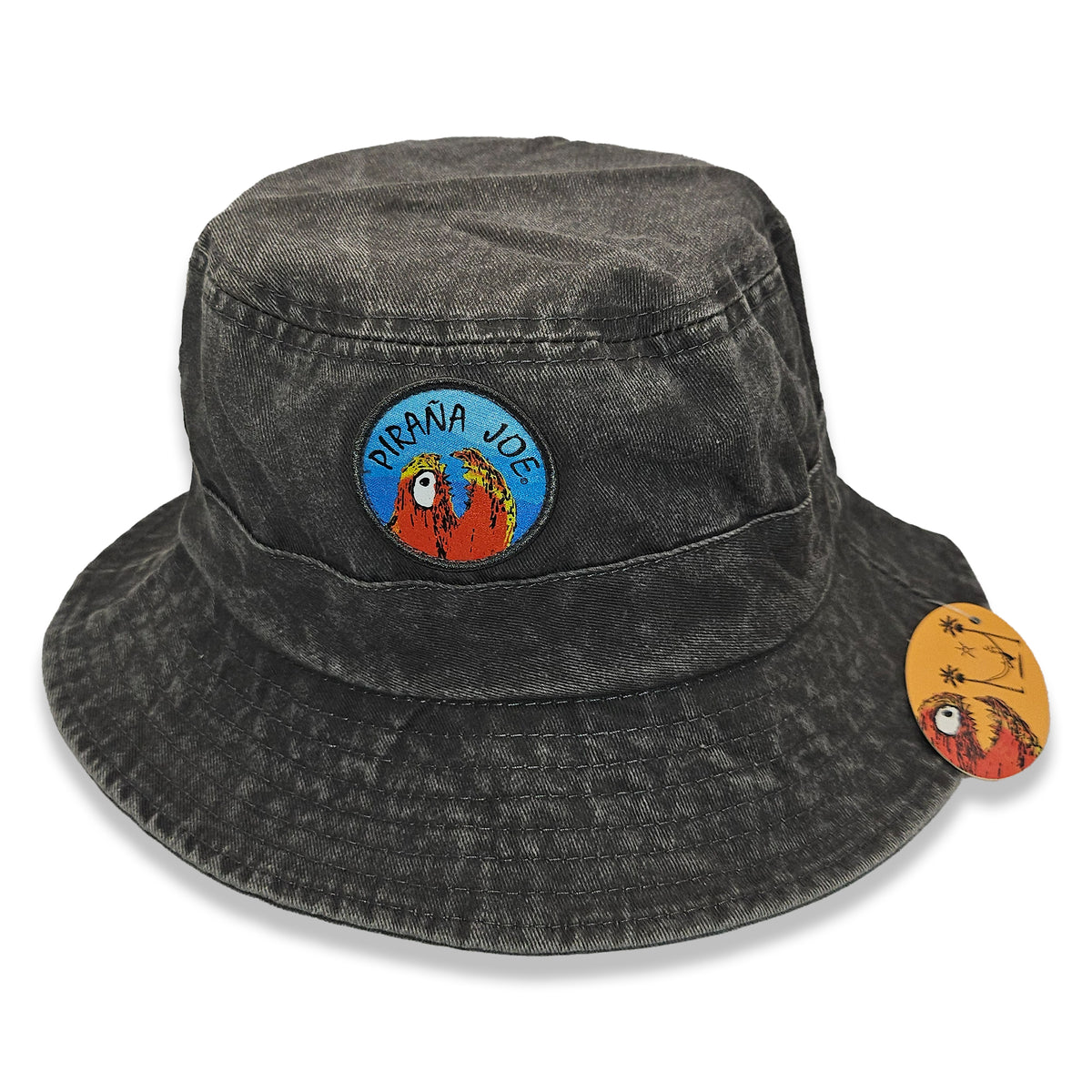 WASHED BLACK BUCKET HAT