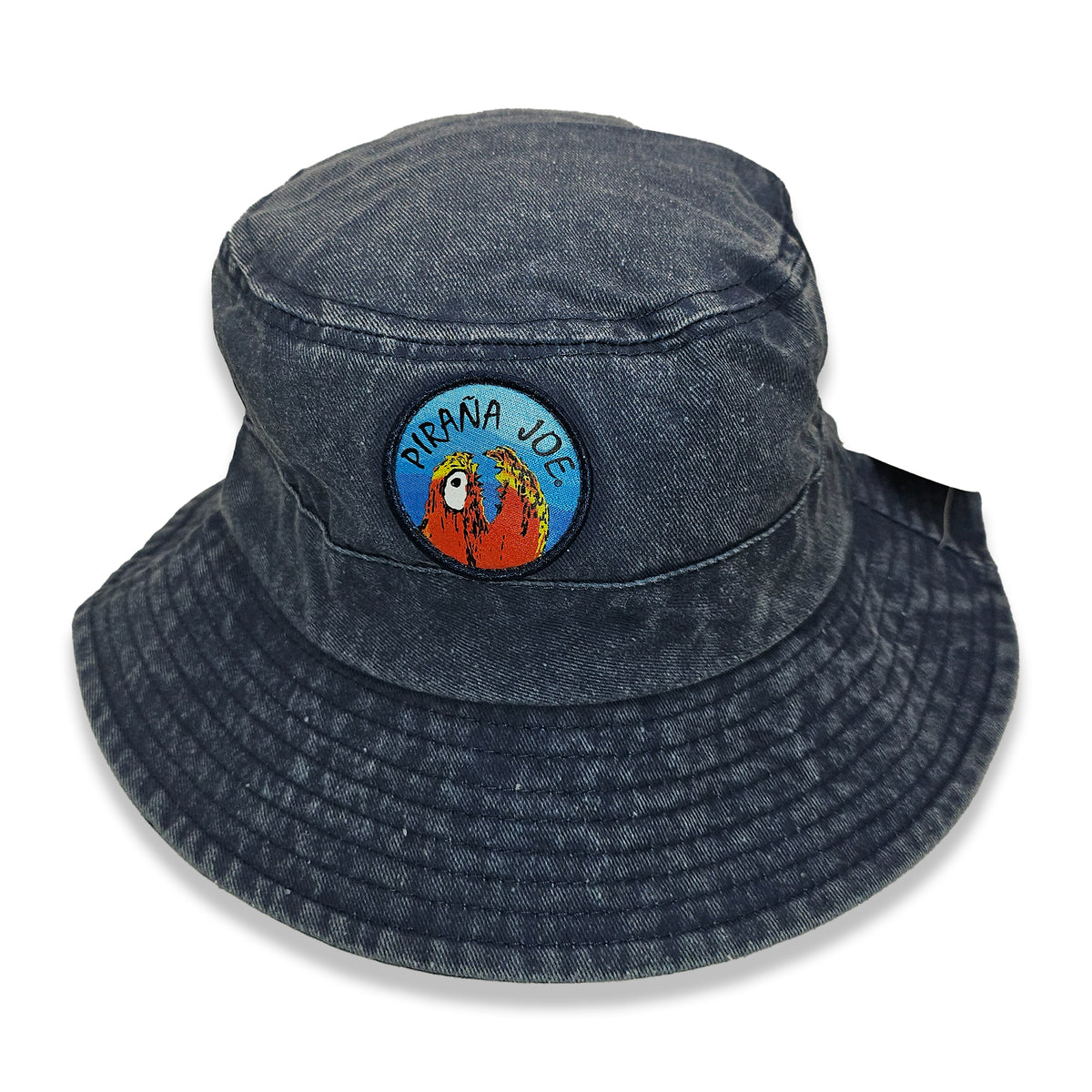 WASHED BLUE BUCKET HAT